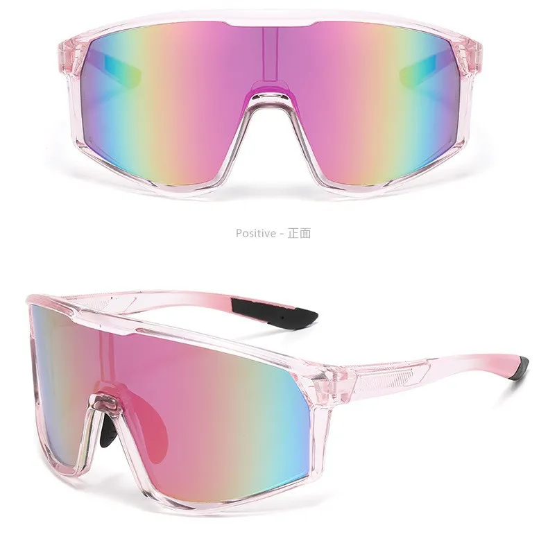 Unisex Oversized Photochromic Polarized Cycling Sunglasses – UV400 Color-Changing Bike Shades for Outdoor Sports, Adaptive Eyewear for Men Women